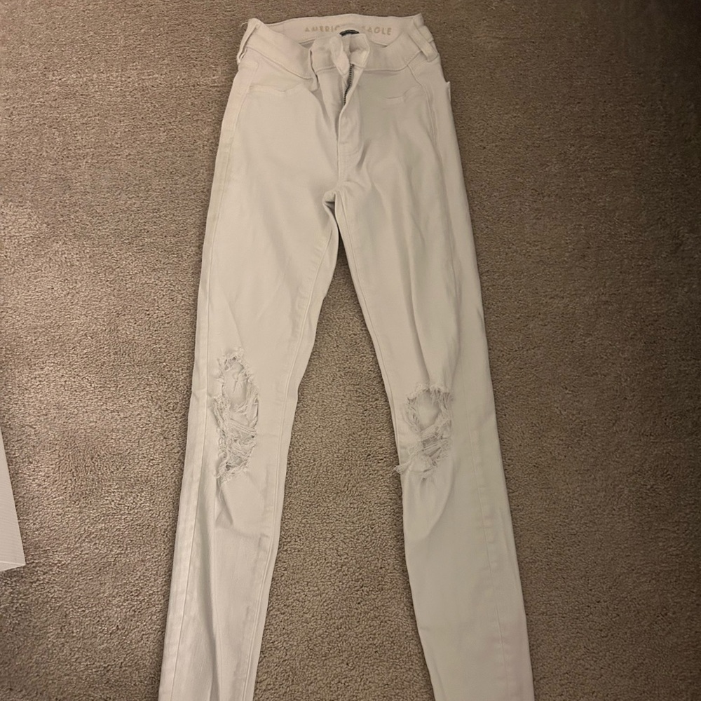 White Ripped Skinny Jeans